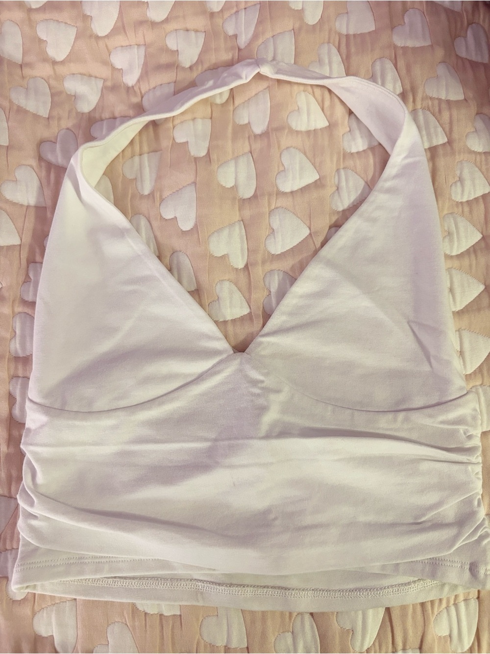 Garage White Halter Crop Top